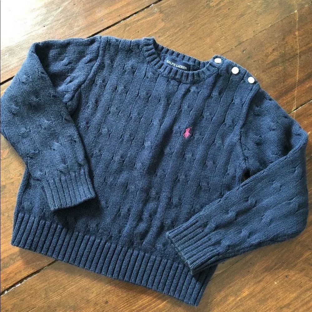 Ralph Lauren Navy Blue Kids Sweater 100%cotton